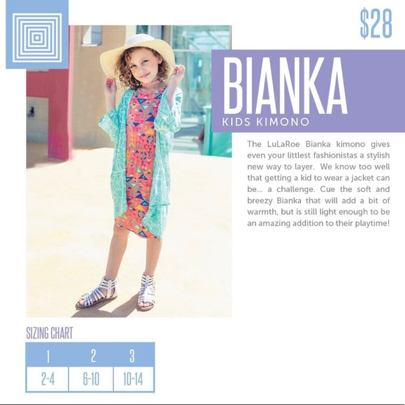 NWT Kids Geometrical Print Bianka Kimono | Size 3= to a 10/14 - Picture 2 of 8